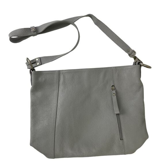 Genuine Leather Borse in Pelle Made in Italy Shoulder Bag Gray - Picture 12 of 16